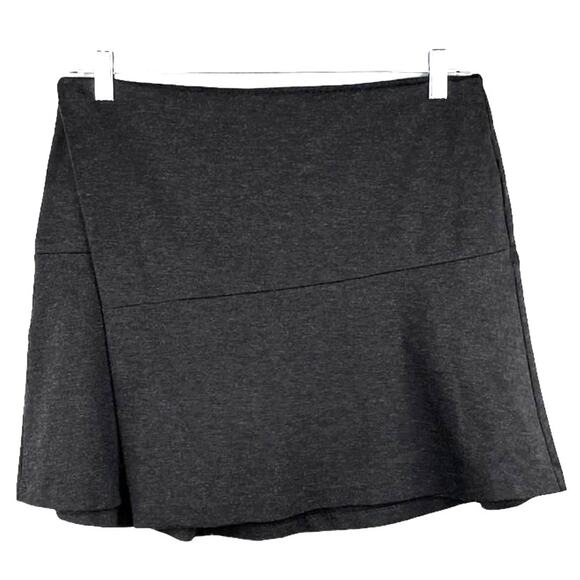 Thakoon Dresses & Skirts - Thakoon Skirt Ponte Faux Wrap A-Line Charcoal Heather Stretch Large